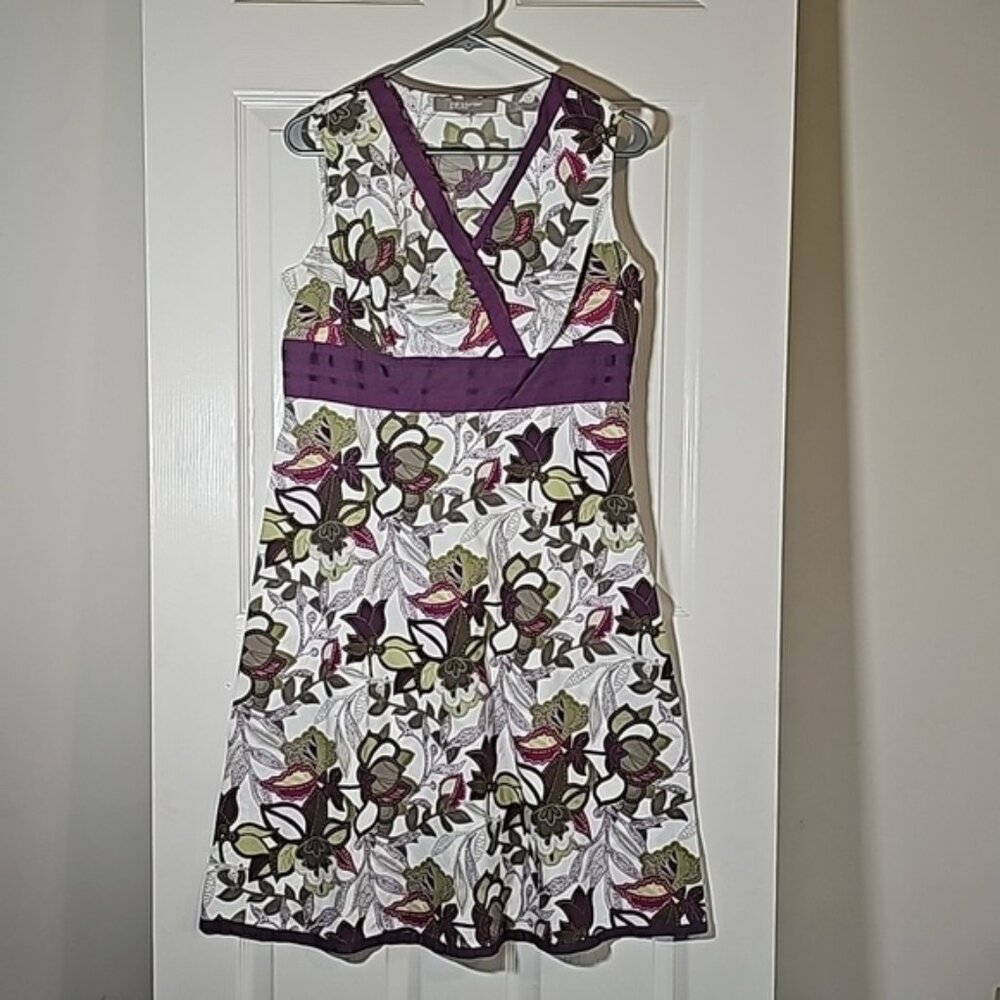 Croft & Barrow Floral Print Dress Purple